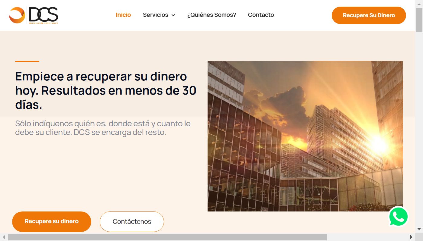 Screenshot de Debt Collection Services México